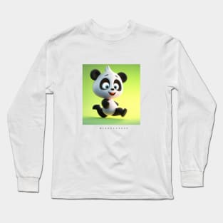 Mindfulness Bear Digital Art Long Sleeve T-Shirt